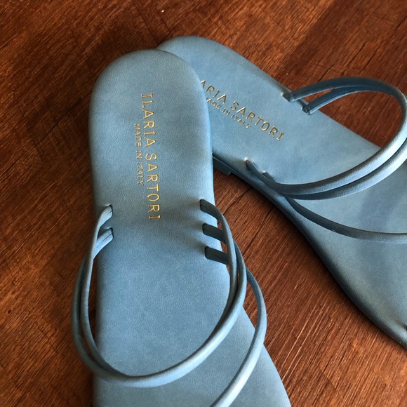Ilaria Sartori Made In Italy Light Blue Strap Sandals Size 9, 40 - Picture 3 of 7